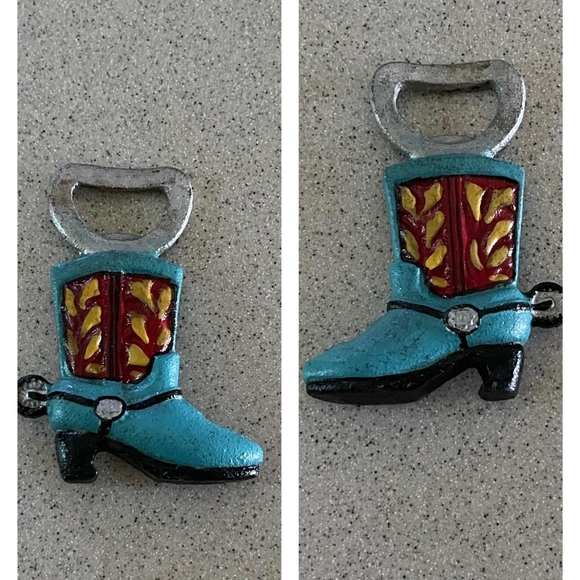 Toscano Western Cowboy Boot Cast Iron Bottle Opener - Picture 2 of 3